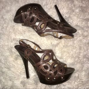 Jessica Simpson Brown Strappy Heels